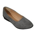 thumbnail image 1 of Cmunyle Casual Wedge Shoes For Women Solid Color Design In Gray Flock Material Size 7.5 Us Foot Length 10.43 Inches, 1 of 9