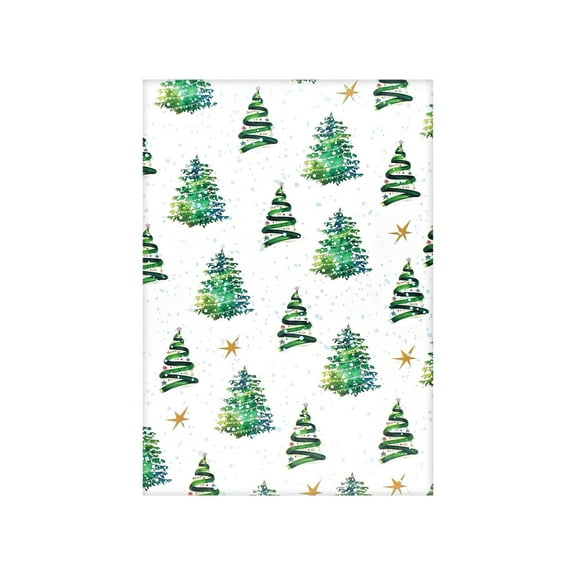 Cmunyle Christmas Wrapping Paper Roll Double Sided Printed With Holiday Tree Pattern Gift Box Wrapping For Party And Crafts Green Paper 19.69X29.13 Inches Size M M