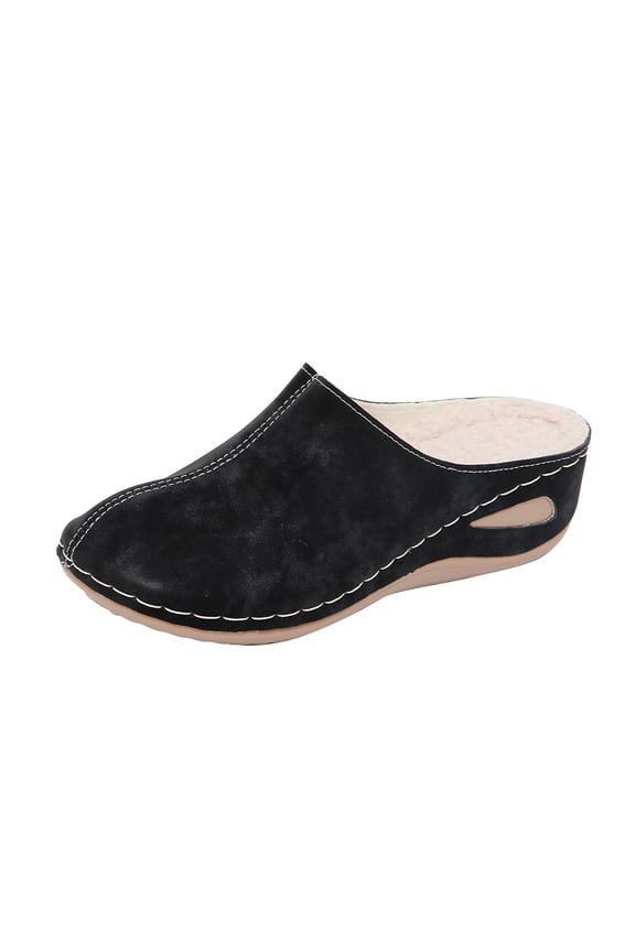 Comfortable Slope Heel Mules For Women Featuring A Soft Upper And Double Buckle Strap Closure Us Size 7