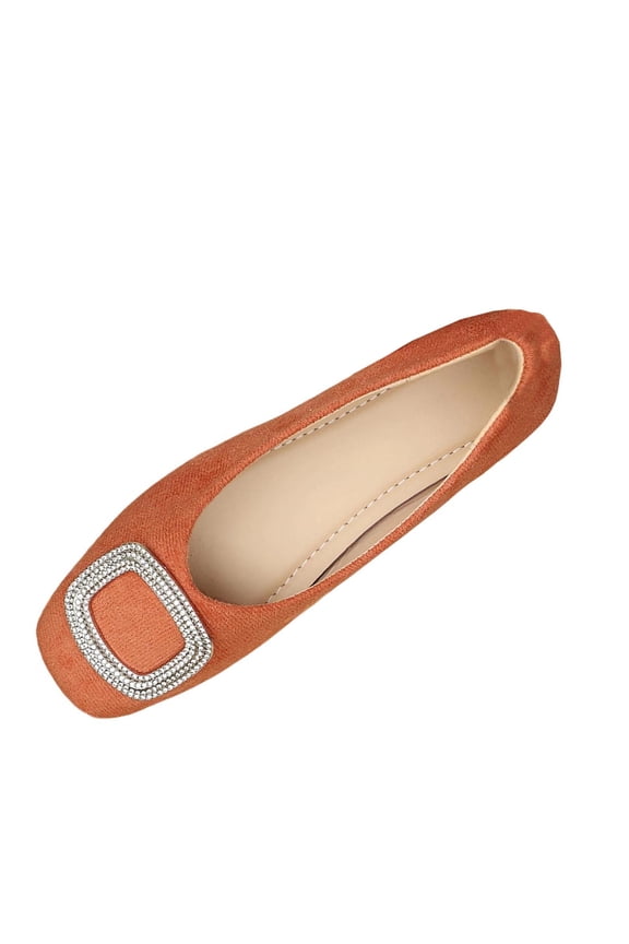 Flat Bottom Loafers For Women Soft Suede Moccasins Slip On Casual Shoes With Round Toe For Spring And Fall Wear Us Size 5.5 Foot Length 9.06 Inches