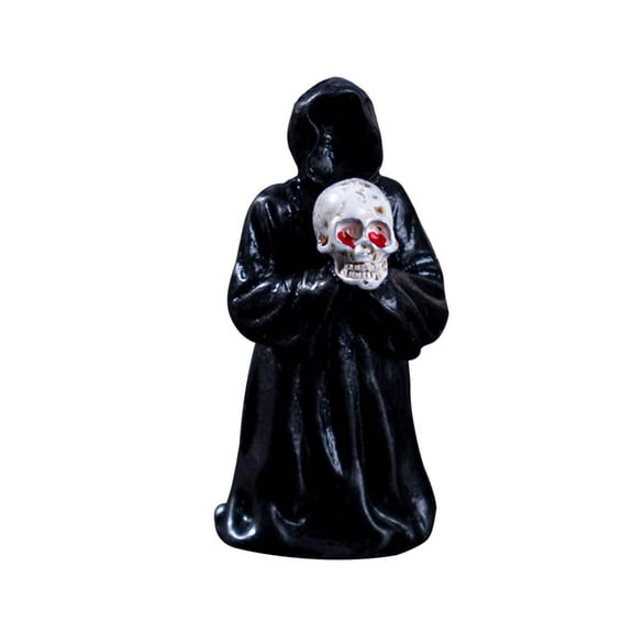 Cmunyle Halloween Miniature Figurine Model Of Head-Holding Grim Reaper For Themed Displays With Lifelike Textures And Colorfast Resin Build For Reusable Decor Halloween Model B