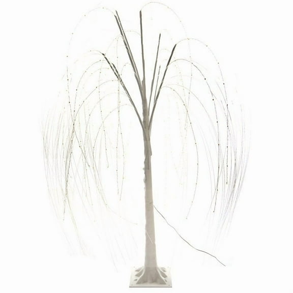 Cmunyle Lighted Weeping Tree With 180 Led Lights For Christmas Wedding Party Bedroom Garden Decor 4 Feet Tall With Remote Control Base And Stakes Plastic Material Outdoor Indoor Use