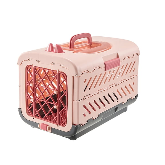 Cmunyle Pet Carrier Foldable Travel Crate For Dogs And Cats With Top Opening Handheld Car Use Ventilated Box For Outdoor Trips And Home