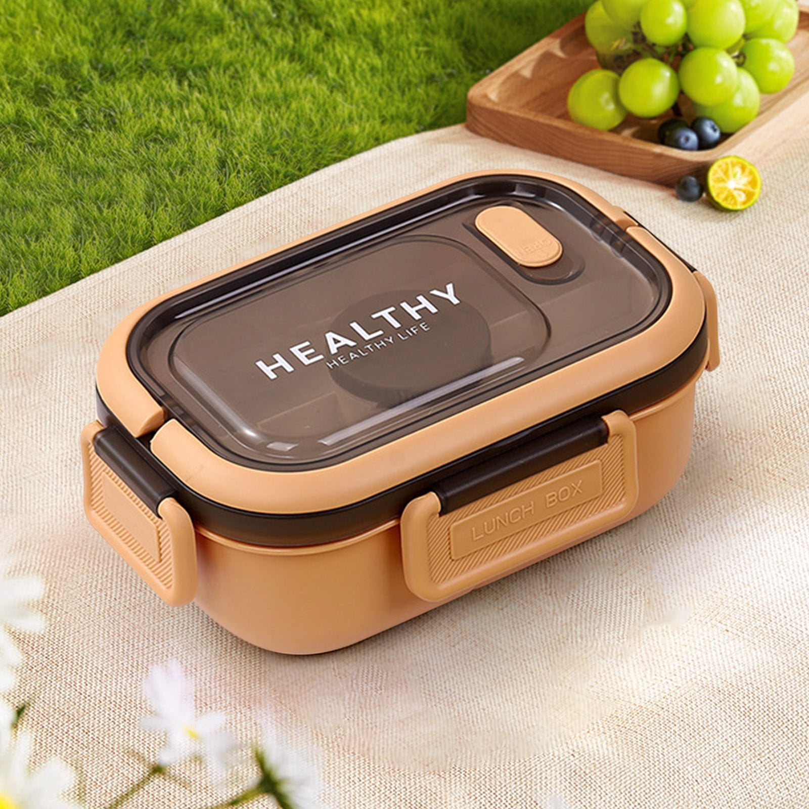 Cmunyle Portable Compartmentalized Multi-function Large Bento Box for
