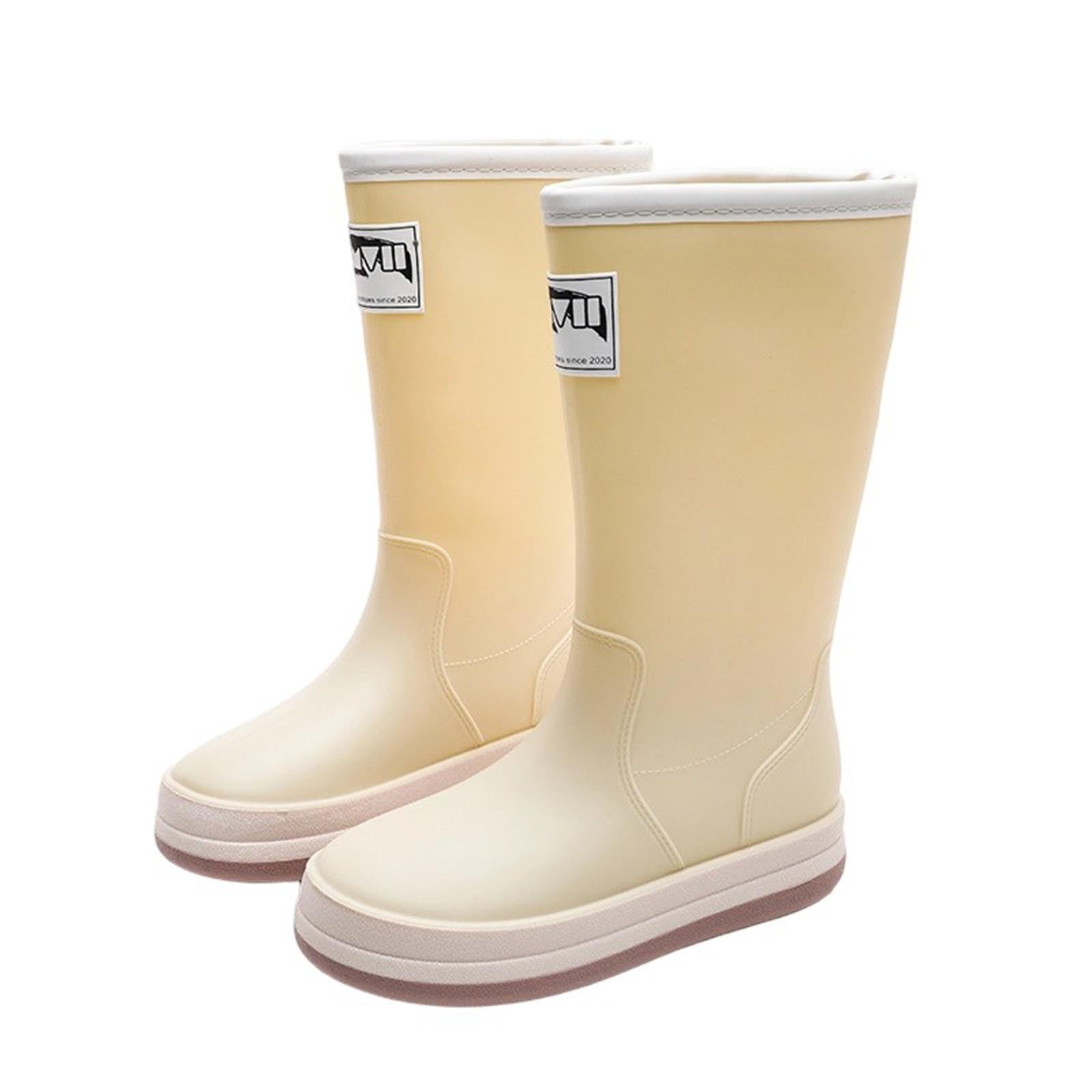 Cmunyle Women High Top Rain Boots Waterproof Spring Summer Casual Footwear Eu 39 Us 7 Foot Length 9.65 Inches