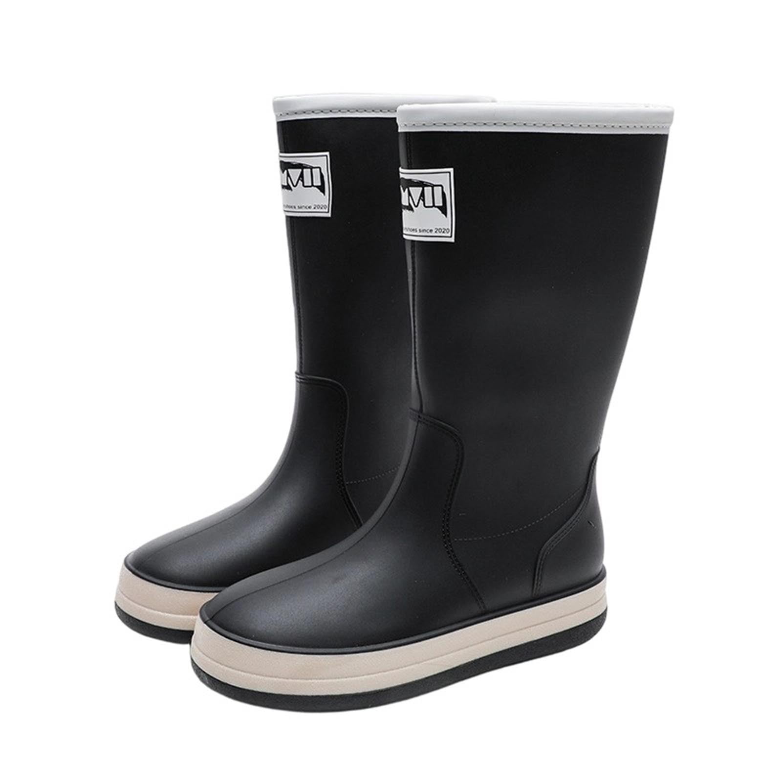 Cmunyle Women High Top Rain Boots Waterproof Spring Summer Casual Footwear Eu 40 Us 7.5 Foot Length 9.84 Inches