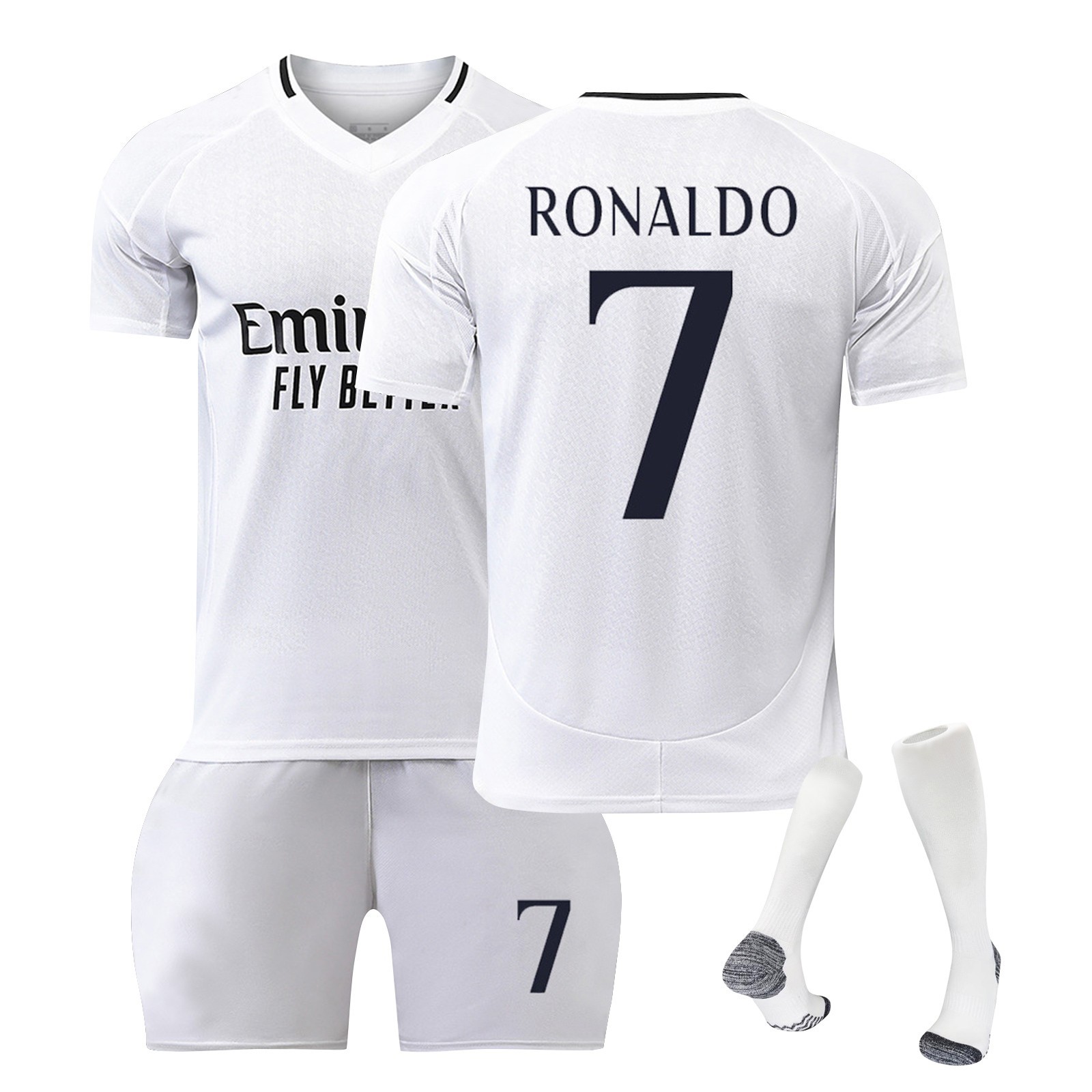 Cmuxi 2024-2025 Real Madrid CF Home Game Jersey Set (3-Piece ...