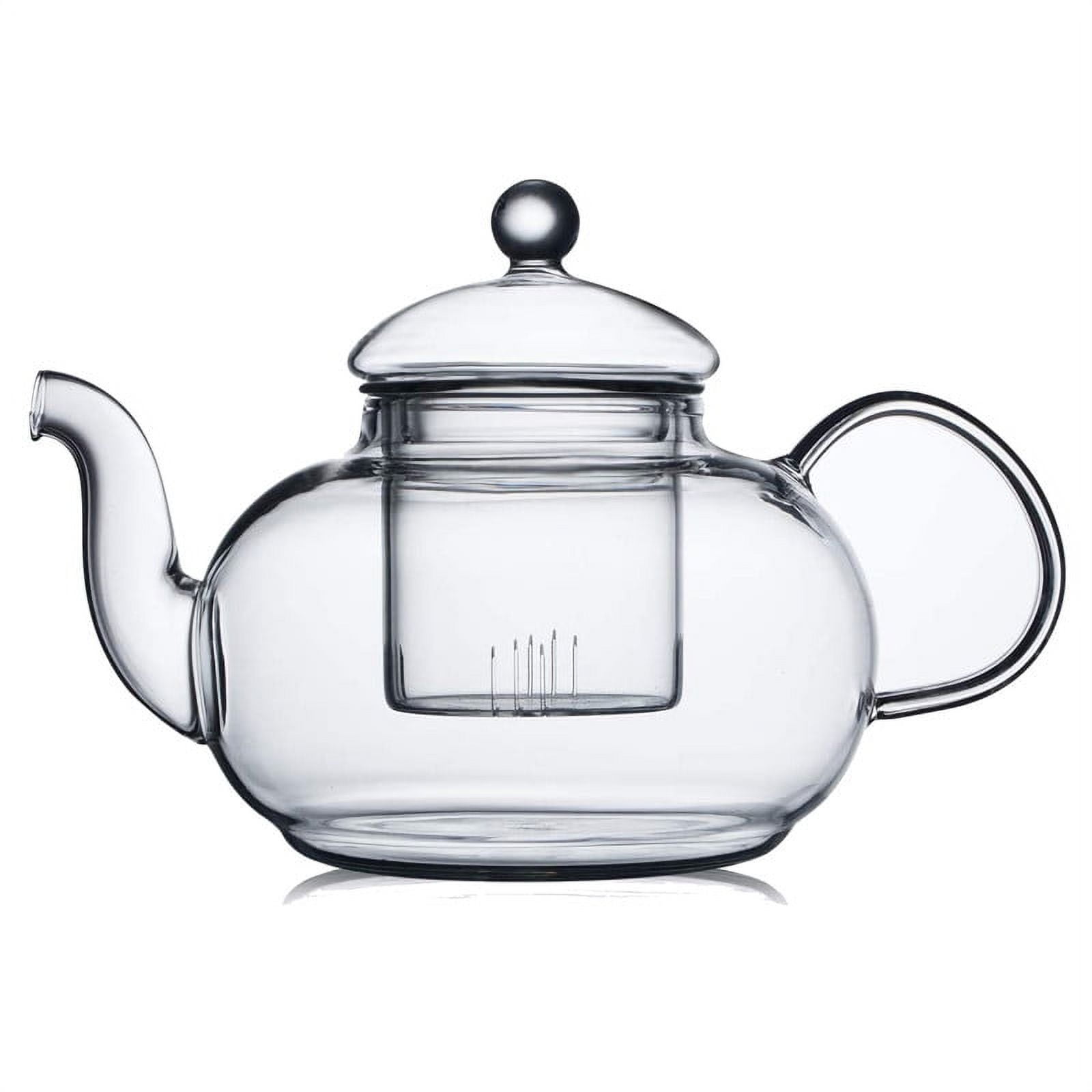 Teabloom Siena Teapot Premium Borosilicate Glass Teapot With Removable  Loose Tea Infuser Stovetop Safe 