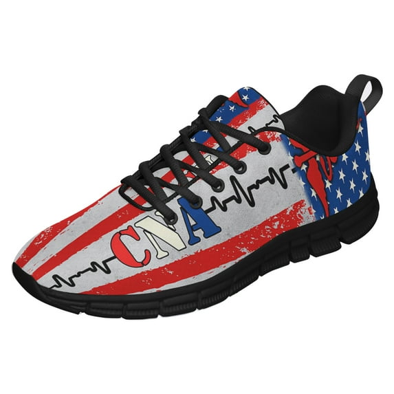 Cna Certified Nursing Assistant Running Shoes Sneakers Mesh Black Size 13