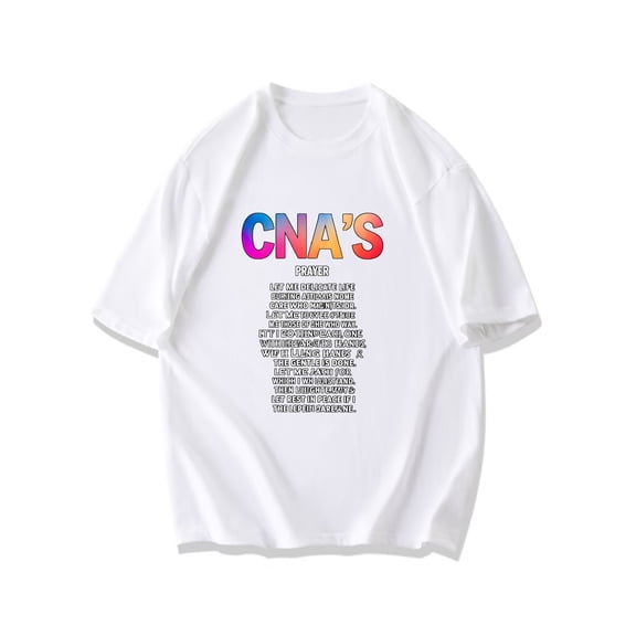 Cna Prayer T Shirt Black Rainbow Cnas Prayer Text Design For Nurses And Healthcare Workers
