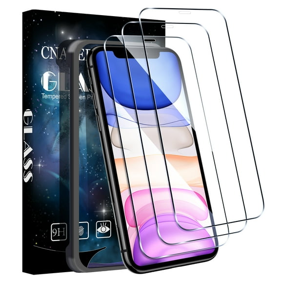 Cnarery 3 Pack Screen Protector for iPhone 11 and iPhone XR 6.1 inch, Tempered Glass HD Screen, Scratch Resistant Film, Easy Installation