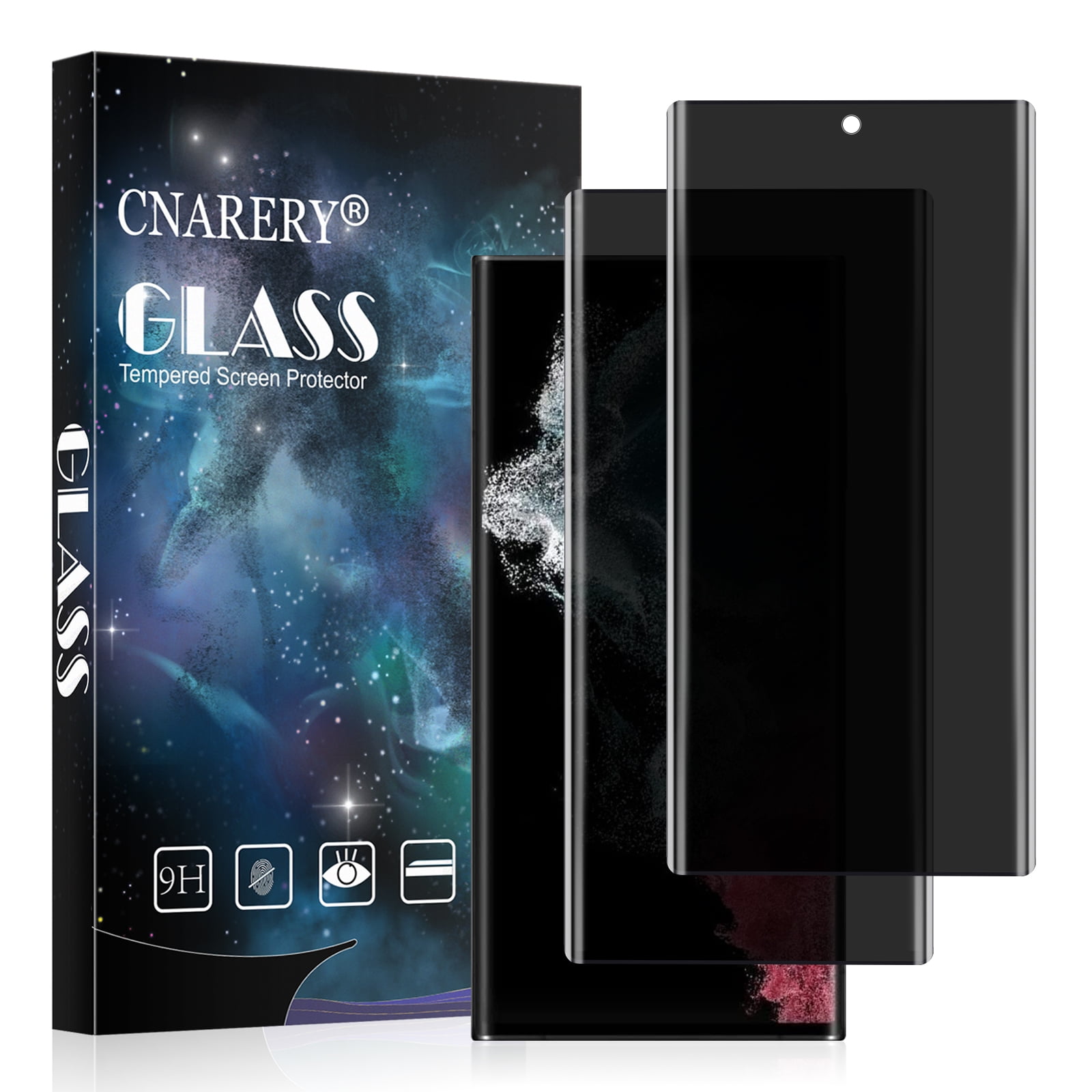 Cnarery Galaxy S22 Ultra Privacy Screen Protector, 9H Shatterproof