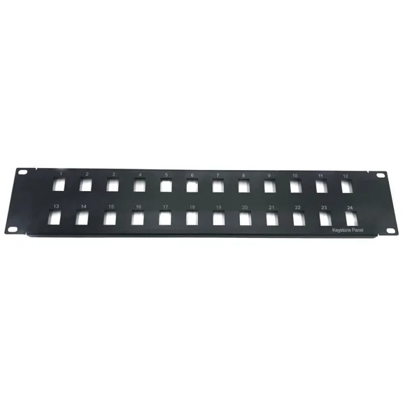 Cnaweb 24 Port Unloaded Keystone Rack Mount Network Patch Panel 2U