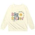 thumbnail image 1 of Cnbwig Girl's Hoodies Lined Sweatshirt Crew Neck Long Sleeve Sweatshirt Toddler Baby Outfits Big Sister Letter Printed Pullover Hoodless Loose Sweatshirt for Girls Trendy Jacket A-Beige 1 3-4 T, 1 of 2