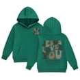 thumbnail image 1 of Cnbwig Girls Hoodies Kids Casual Tops Letter Printed Hoodies Toddler To Big Kids Long Sleeve Sweatshirt Pullover Drop Shoulder Loose Jacket with Pocket Hoodies Shirts Fall Clothes B-Dark Green 6-7 T, 1 of 4