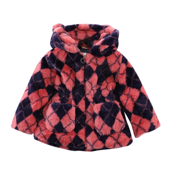 Cnbwig Girls Winter Coats & Jackets Leopard Printed Warm Plush Thick Furcoat Imitation Furears Padded Coat Autumn Kids Boys Jacket Fashion Shirts A Q 4-5 T