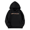 thumbnail image 1 of Cnbwig Hoodies for Girls Long Sleeve Letter Print Graphic Sweatshirt Hooded Casual Hoody Kids Cute Pullovers Loose Child Tops Clothes Z3-Black 8-9 T, 1 of 8