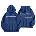 thumbnail image 1 of Cnbwig Oversized Hoodies for Women Word Graphic Letter Hoodies Vintage Trendy Sweatshirts Preppy Drop Shoulder Long Sleeve Tops Sweatshirts for Fall and Winter Navy L, 1 of 7