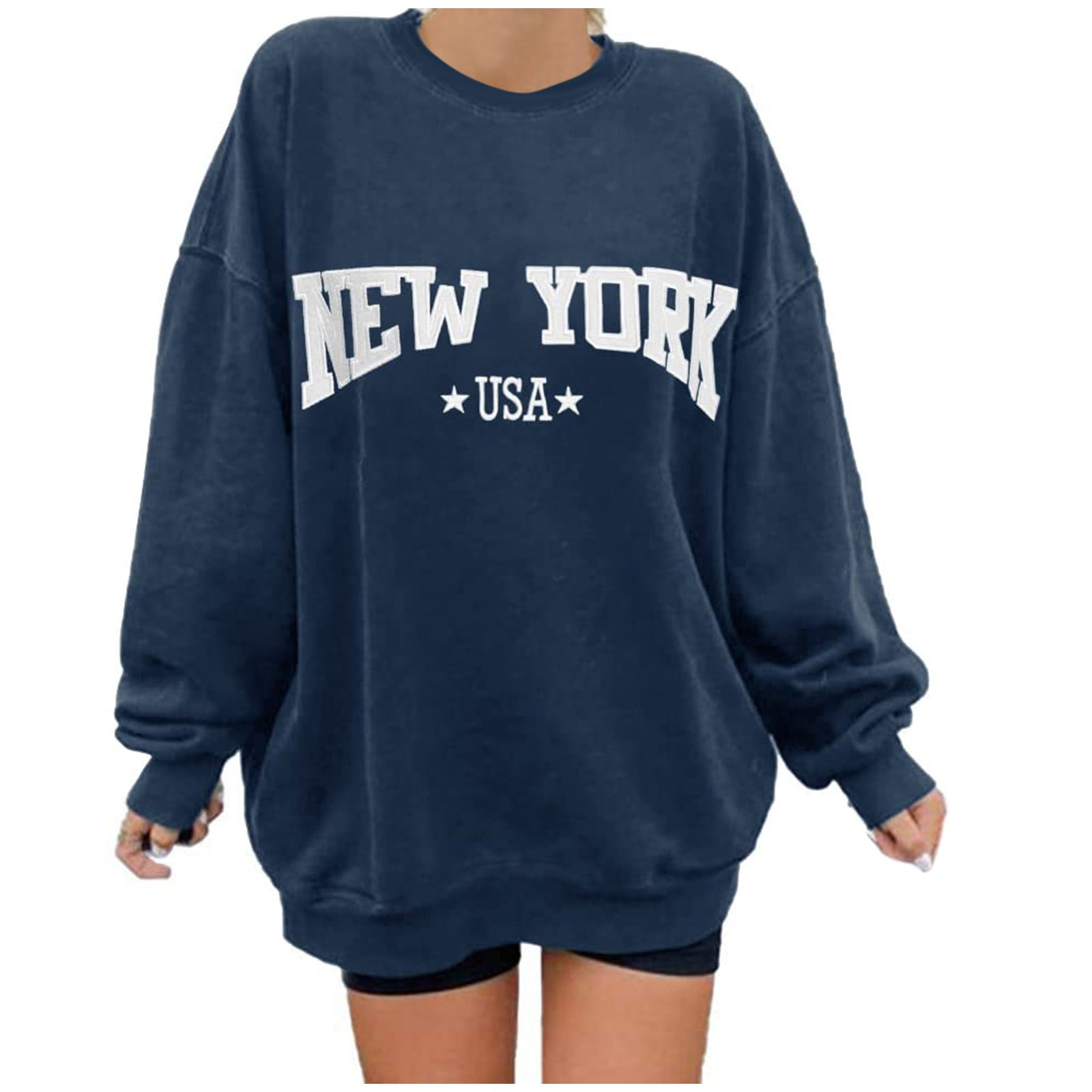 Drop Shoulder Loose Fit Pullover Sweater