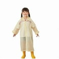 thumbnail image 1 of Cnbwig Rain Jacket Girls/Boys Dot Printed Raincoats Transparent Windbreak Rain Ponchos with Hood Water Proof Loose Button Down with Pockets Cute Coats Outdoor Activity Jacket B Yellow 4-10 T, 1 of 4