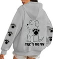 thumbnail image 1 of Cnbwig Women's Sweatshirts Trendy Hoodie Oversized Hooded Dog Paw Printed Sweatshirt Long Sleeve Pullover Soft Loungewear Streetwear Top Shirts Tops Casual Blouses A-Grey 3XL, 1 of 6