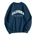 thumbnail image 1 of Cnbwig Womens Fashion Hoodies & Sweatshirts Casual Long Sleeve Drop Shoulder Letter Printed Hoodless Shirts Crew Neck Sweatshirts Pullover Tops Hoodies Shirts Fashion Sweatshirts C-Navy XL, 1 of 5
