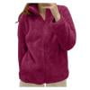 thumbnail image 1 of Cnbwig Womens Fleece Jackets Winter Full Zip Up Warm Furry Coats Solid Color Soft Comfy Jacket Long Sleeve Mock Neck Fuzzy Coat Purple1 M, 1 of 4