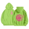 thumbnail image 1 of Cnbwig Womens Pullover Hoodies Graphic Letter Printed Hooded Drop Shoulder Loose Sweatshirt for Fall and Winter Season Womens Trendy Sweatshirt Green XL, 1 of 5