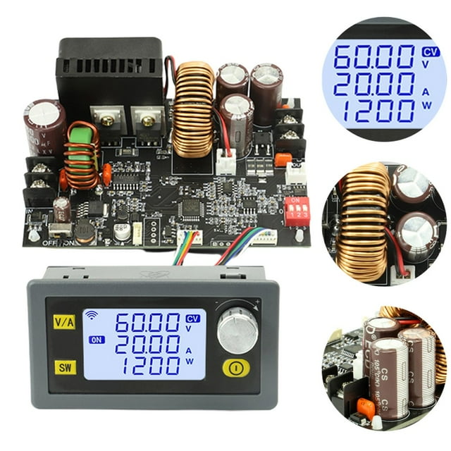 CNC Adjustable DC regulated power supply CV CC 060V 20A/1200W Step