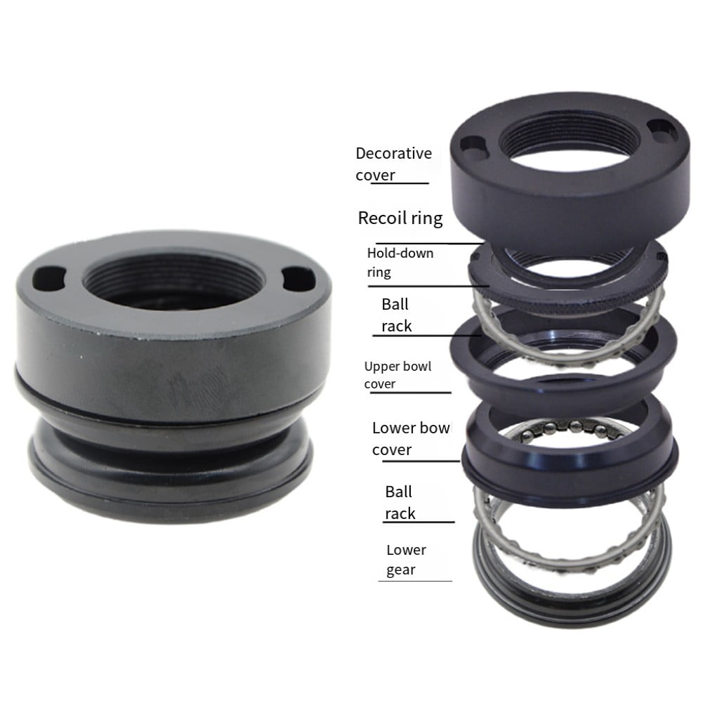 CNC folding Bike Headsets Threadless Double seal Bearing ebike electric bike, type B black