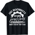 thumbnail image 1 of Cnc Machinists Solving Problems Engineers Didn't Know Had T-Shirt, 1 of 4