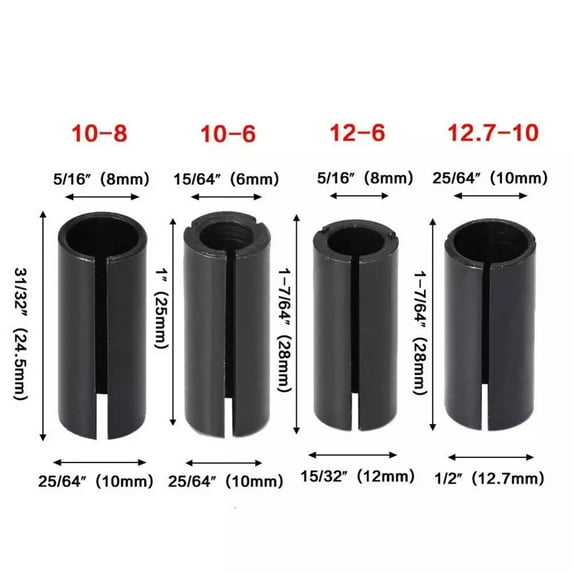 Cnc Router Bit High Precision Adapter Collet Milling Cutter Tool Adapters Holder
