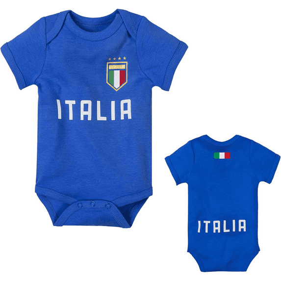 Cnins Toddler Italy Soccer Jersey Bodysuit for Boy Girl Baby Onesie Unisex (6-12 months)