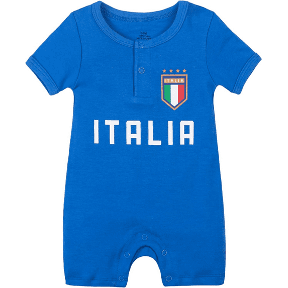 Cnins Infant Italy Soccer Jersey Romper for Boy Girl Baby Onesie Unisex (18-24 months)