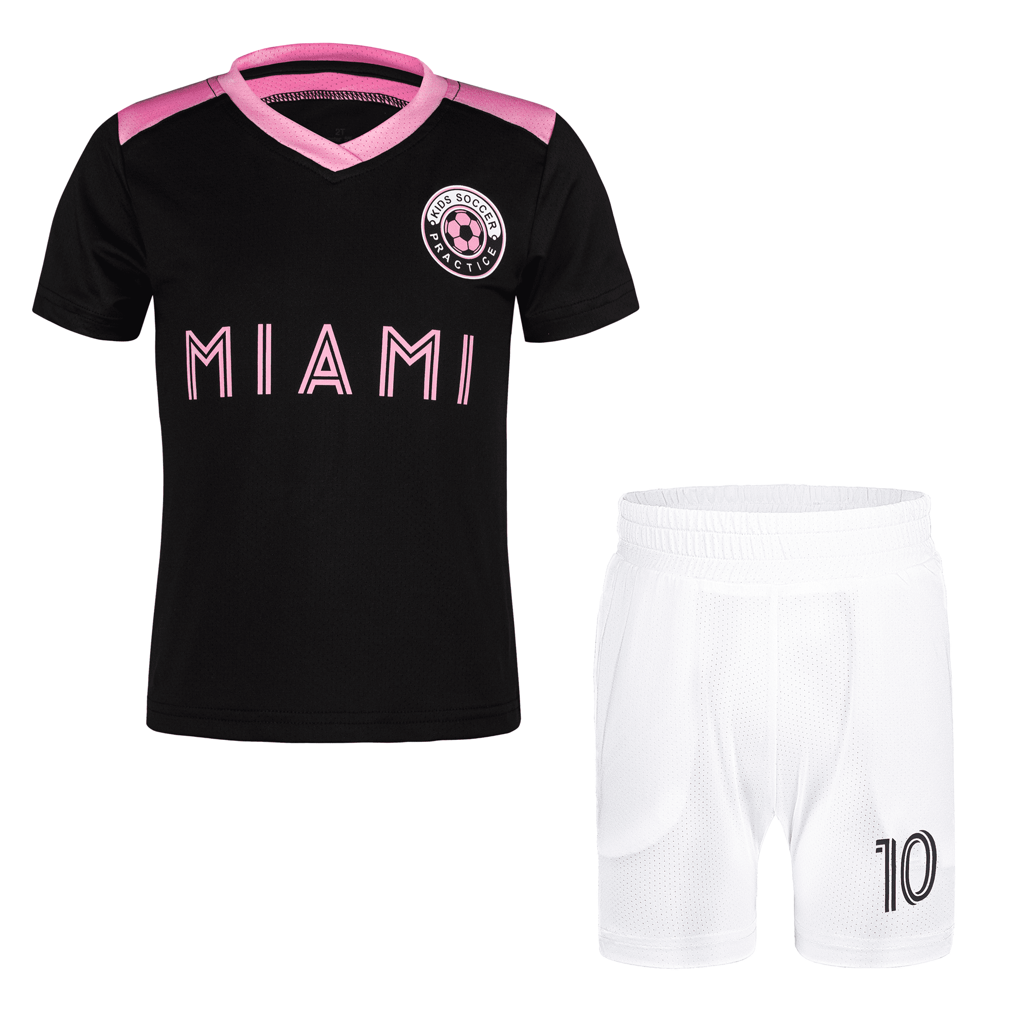 Inter Miami FC Soccer Jerseys 3 Piece Set, Number 10 MESSI Printed