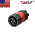 thumbnail image 1 of Cnlinko 4 Pin Power Circular Connector Male Plug Outdoor Waterproof Ip67 M20, 1 of 5