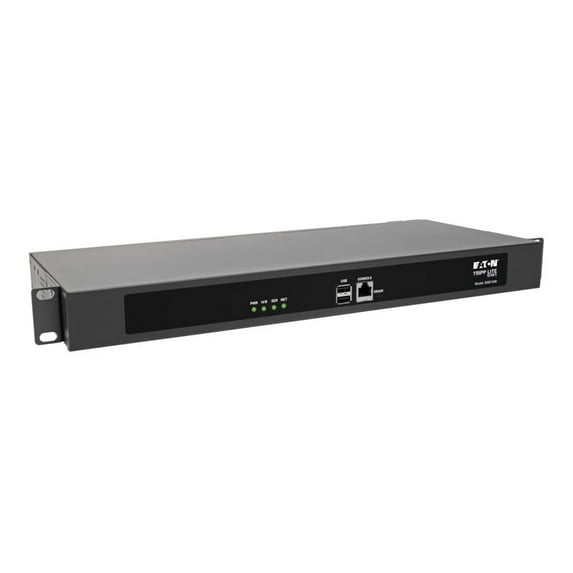 Eaton Tripp Lite Series 48-Port Serial Console Server, USB Ports (2) - Dual GbE NIC, 4 Gb Flash, Desktop/1U Rack, TAA - Console server - 48 ports - 1GbE, RS-232 - 1U - TAA Compliant