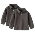 thumbnail image 1 of Cnuiaeg 2-Pack Boys School Uniform Polo Solid Color Tops (Little Boys & Big Boys),Color Grey,Size 12-18 Months, 1 of 4
