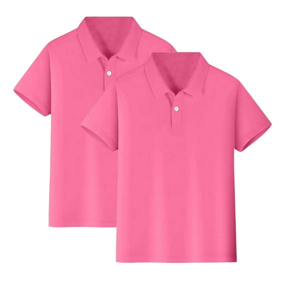 Cnuiaeg 2-Pack Kids and Toddlers Golf Shirts - Athletic Comfort Fit with Soft Material