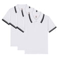 thumbnail image 1 of Cnuiaeg 3-Pack Kids Polo Shirts with Striped Trim on Collar and, 1 of 3