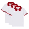thumbnail image 1 of Cnuiaeg 3-Pack Kids Polo Shirts with Striped Trim on Collar and, 1 of 3