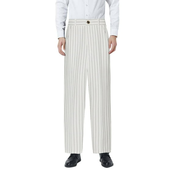 Cnuiaeg Boys' Dress Pants - Flat Front,Adjustable Waist,Front Pockets,Straight-Leg Fit,Color Silver,Size 5-6 Years