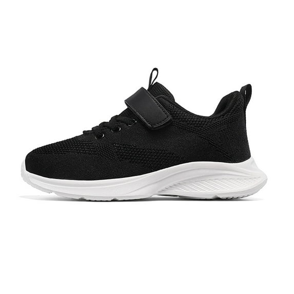 Cnuiaeg Boys & Girls Sneakers,Kids Sports Running & Walking Shoes for Toddler,Little & Big Kids,Color Black,Size 1.5