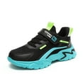 thumbnail image 1 of Cnuiaeg Children's Fashion Mesh Lace-Up Sneakers,Colorful Casual Running Shoes,Color Black,Size 10-10.5 Years, 1 of 9