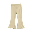 thumbnail image 1 of Cnuiaeg Girls' Soft Yoga Leggings - Cute Full Length Comfy Pants for Kids,Color Beige,Size 12-18 Months, 1 of 9