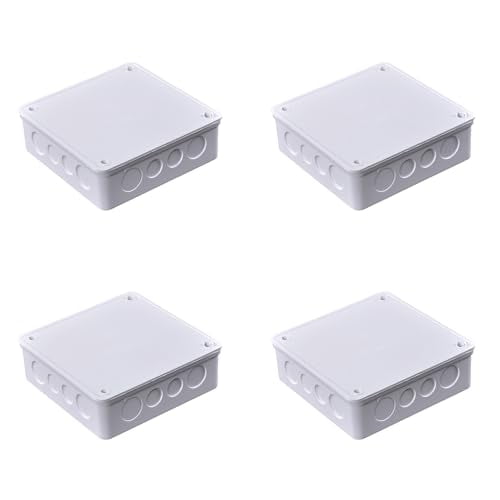 Co. 6" x 6" x 3" PVC Plastic Junction Conduit Box with 3/4" & 1" Pre Molded Holes (4 Pack)$$Tools & Hardware Other