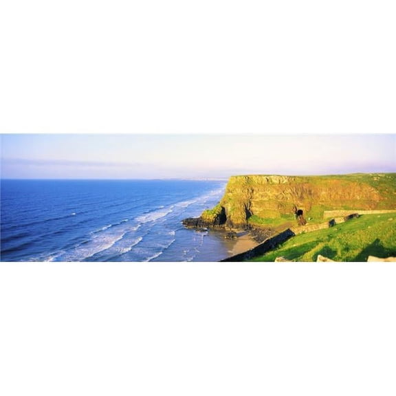 Co Derry Ireland - View of Cliffs & Ocean from Railway Line Between Downhill & Castlerock Poster Print by The Irish Image Collection, 44 x 14 - Large