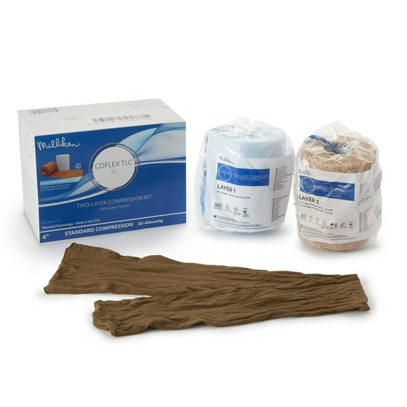 Co-Flex 2 Layer Compression Bandage System 4 Inch X 5-2/5 Yard / 4 Inch X 7 Yard 16 Ct