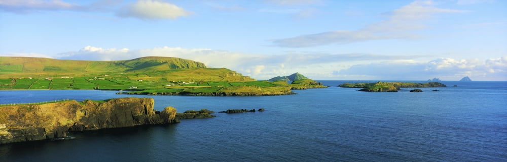 Co Kerry Ireland Landscape From Valentia Island Canvas Art - The Irish Image Collection Design Pics (34 x 11)