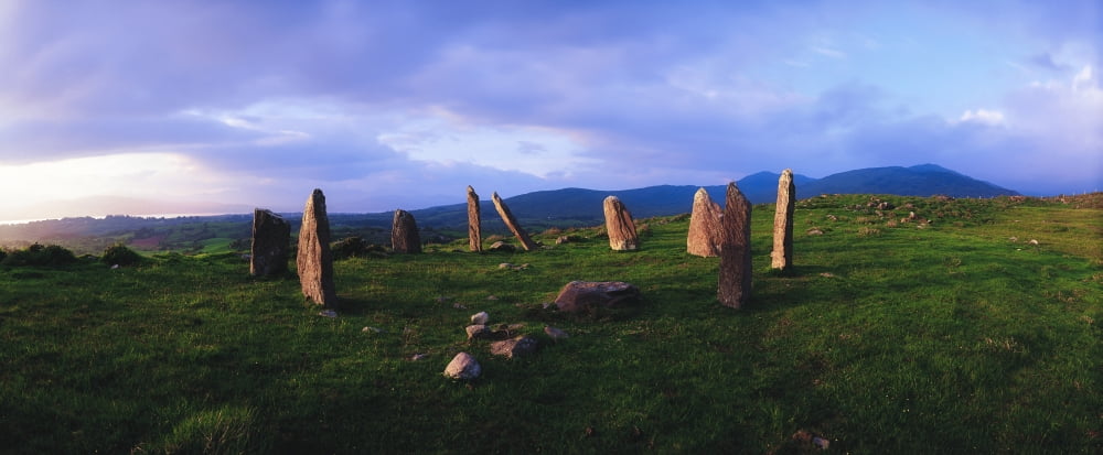 Co Kerry Ireland Stone Circle Canvas Art - The Irish Image Collection Design Pics (44 x 18)
